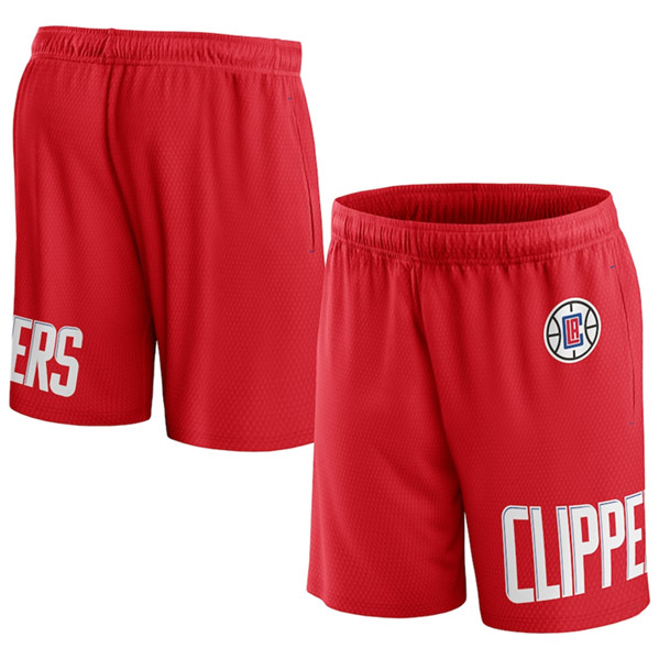 Men's Los Angeles Clippers Red Free Throw Mesh Shorts
